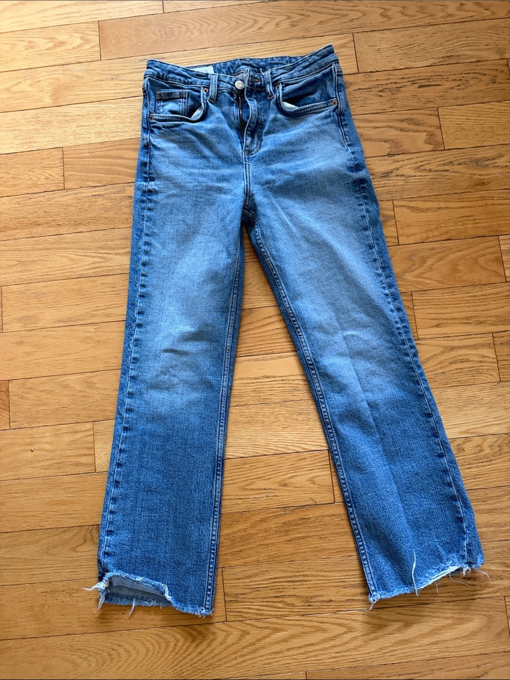 Zara Medium Blue Straight-Leg Women’s Jeans